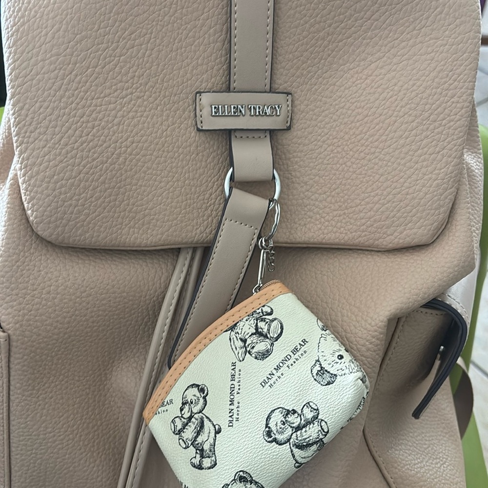 Ellen Tracy Tan Backpack with Structured Silhouette, X- Large,Backpack,Bookbag